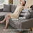 80" Mid-Century Modern L Chaise Longue Upholstered Sectional Sofa-10026001