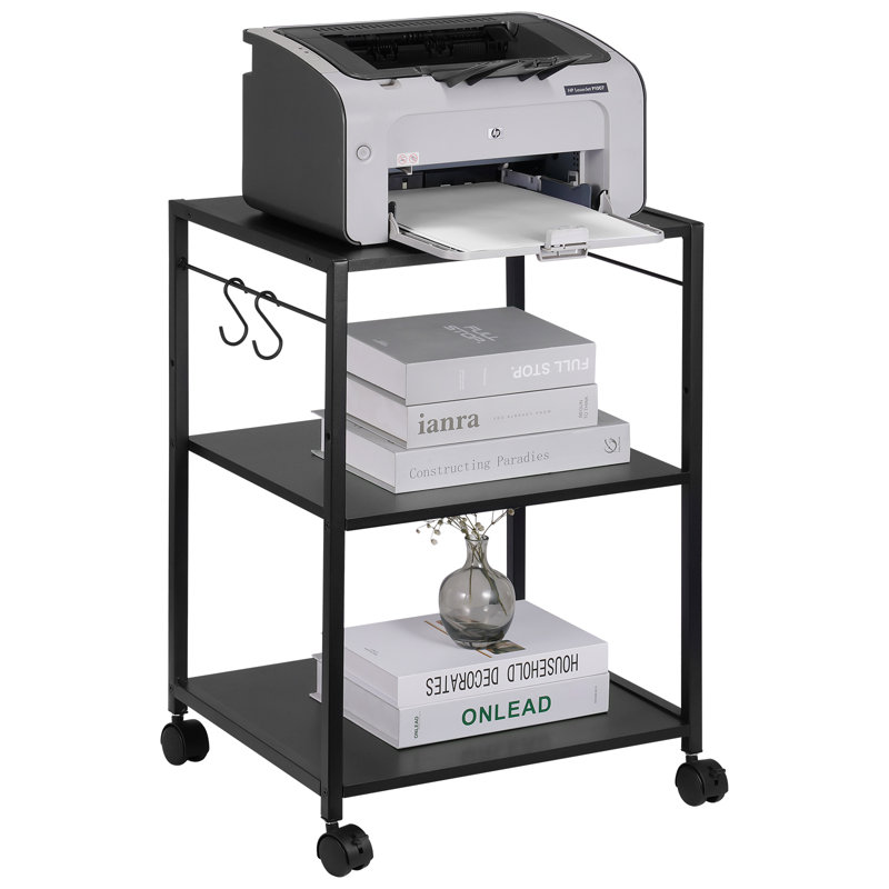 23.6'' H x 16.5'' W Printer Stand with Wheels