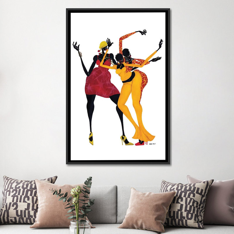 «Mama's Love Mambo», impression sur toile, H 26 po x l 18 po x P 1,5 po, Toile avec cadre noir, Pas de tapis