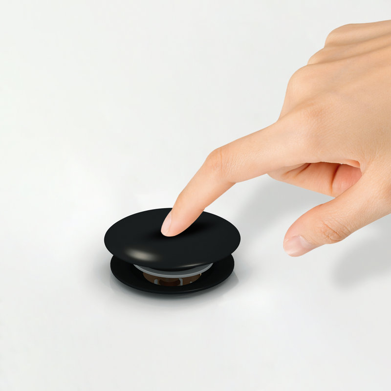 Ayna Decors Brass Pop Up Drain Stopper for Bathroom Sink with Overflow in Chrome, Matte Black