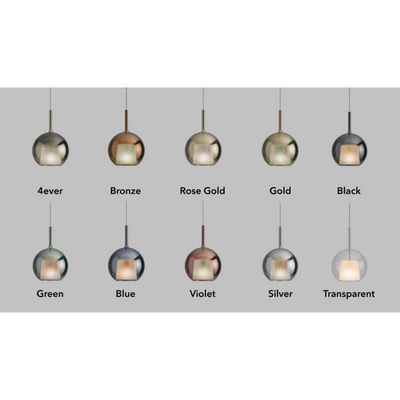 GLO 1 - Light Pendant, White, Black, 15" H x 9.8" W x 9.8" D