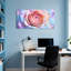 Plantes et fleurs, motif floral rose pastel-948356246