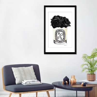 «Candle With Black Roses» par Amanda Greenwood, impression sur toile tendue