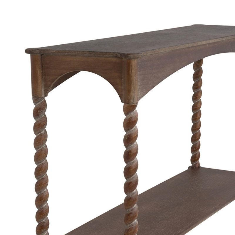 Rustic Console Table with Shelf