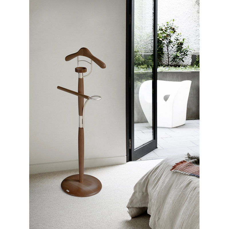 Freestanding Valet Stand, Walnut