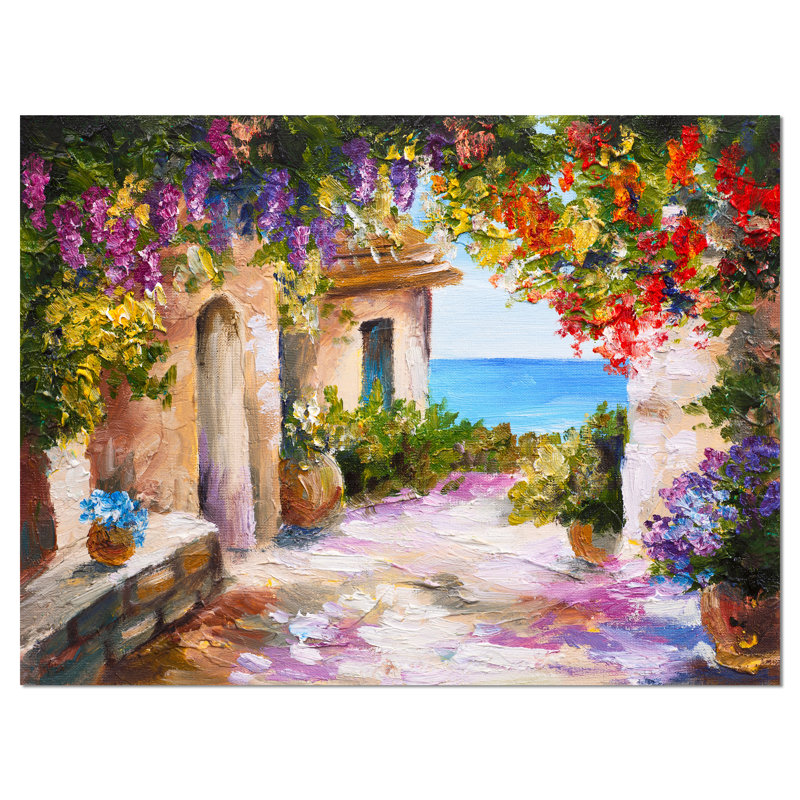 Summer Seascape Landscape - Wrapped Canvas Print, 30" H x 40" W