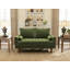 Brighton 58" Velvet Square Arm Tufted Seat Sofa Loveseat-532248166