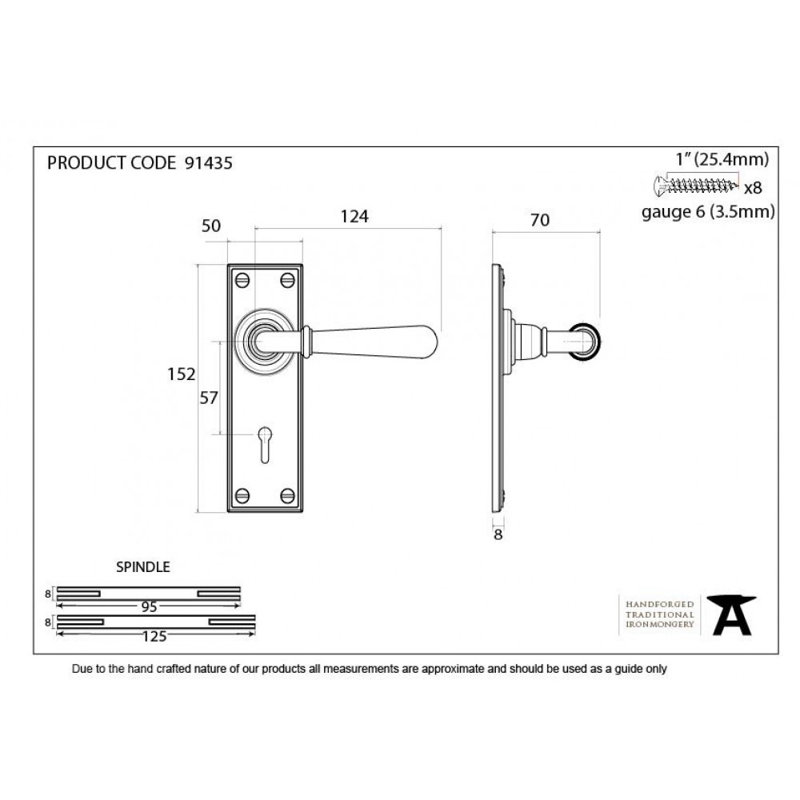 Newbury Lock Door Handle Kit, Aged Bronze