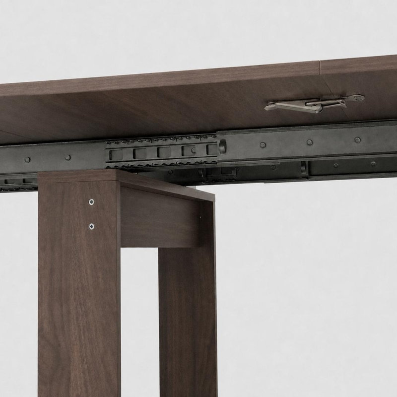 Table de salle à manger ovale extensible de 44" à 132" avec rallonge amovible et roulettes dissimulées