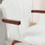 Chaises de salle à manger pivotantes rembourrées en polyuréthane, chaises d'appoint de cuisine de style moderne Mid-Century avec accoudoirs-114222717