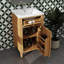 Meuble-lavabo autoportant en bois de 20 po avec lavabo, pieds en bois massif, tiroir inclinable et tablette réglable