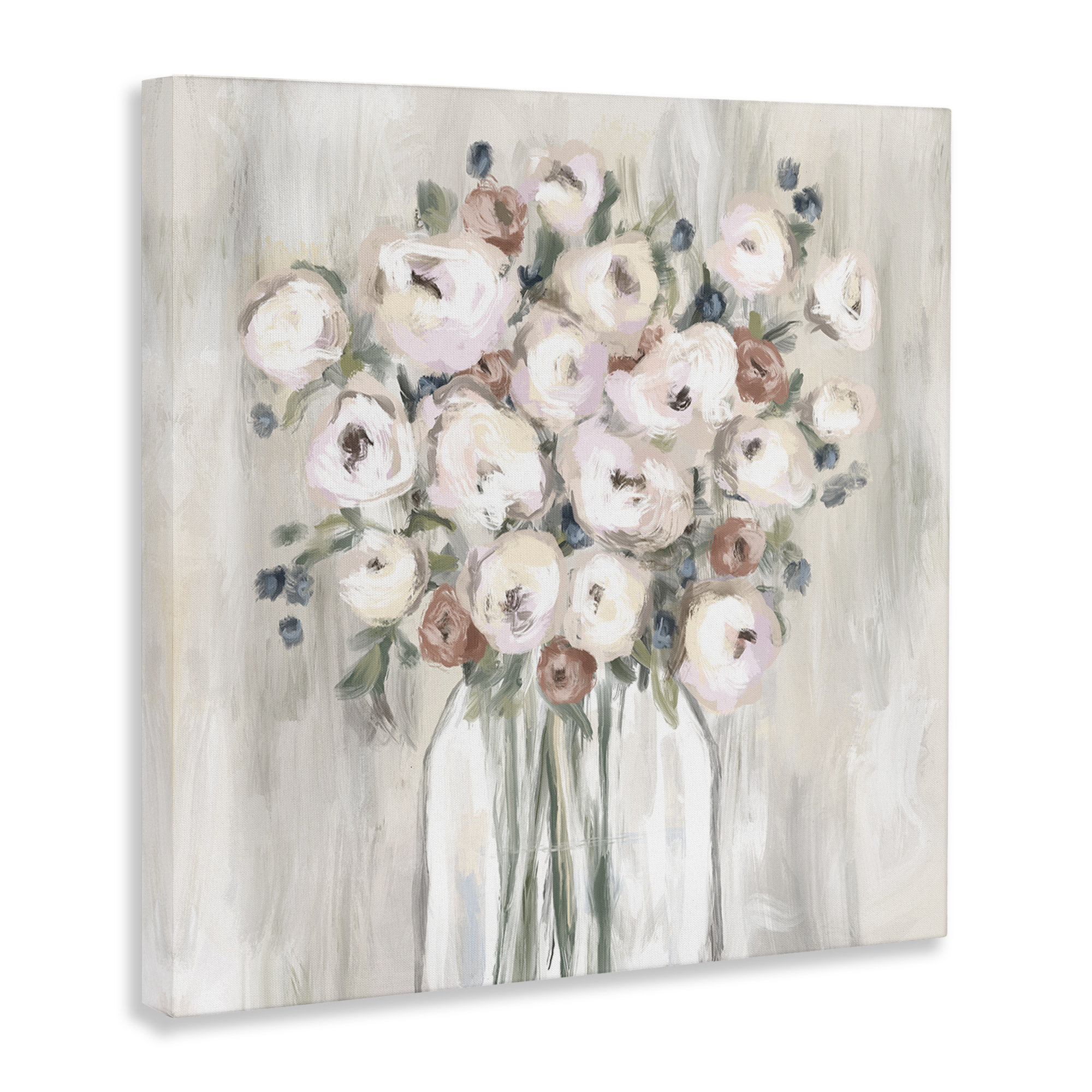 Ophelia & Co. Muted Neutral Round Blossoms Canvas Wall Art, design by ...