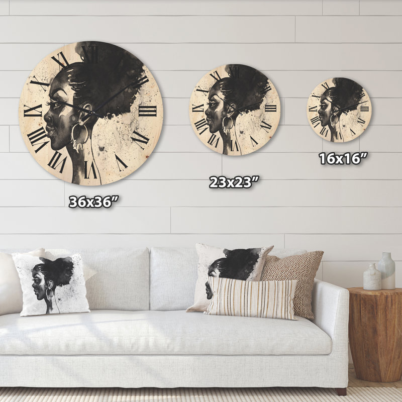 Horloge murale en bois, Très grand