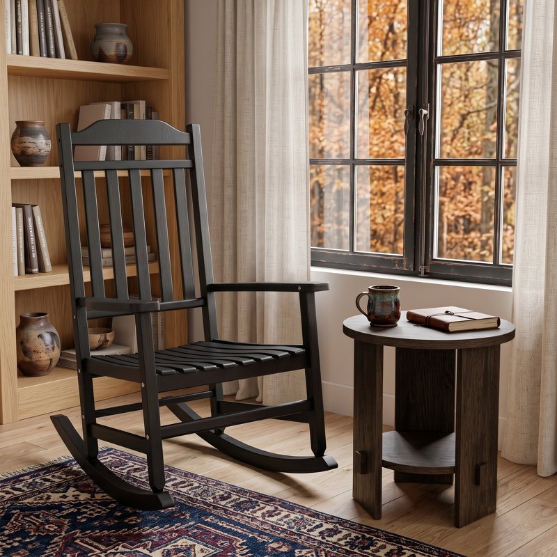 Chaise berçante d'extérieur en résine pour tous les temps