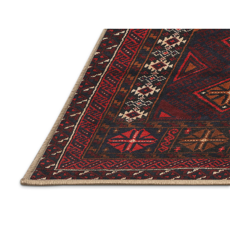 Tapis traditionnel 100% lavable à la machine 2380, Rectangle 5 pi x 7 pi