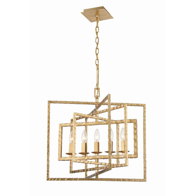 Wrought Iron 5-Light Chandelier