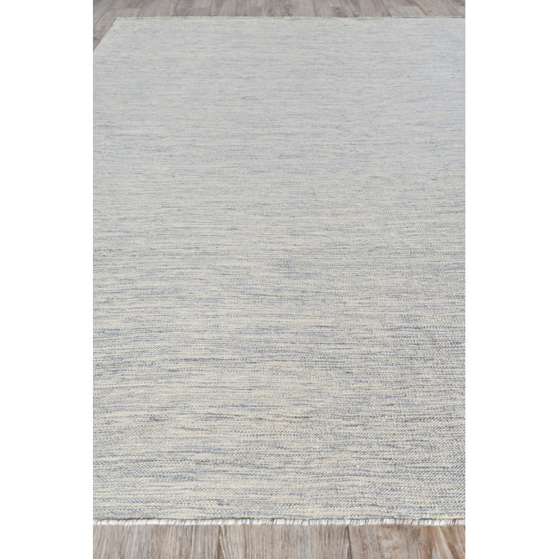 Chelsea Flatweave Wood Area Rug, Rectangle 6' x 9', Blue
