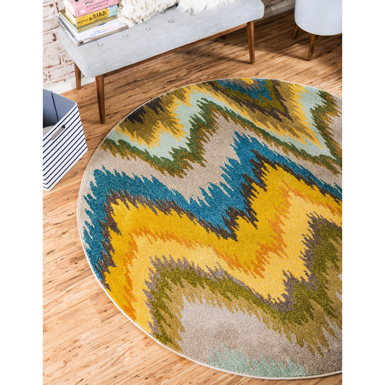 Albro Washable Chevron Indoor Rug