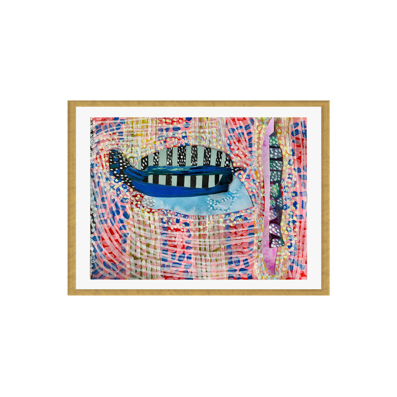 Chrysalis by K'era Morgan, 12" H x 16" W, White, Gold Paper Single Picture Framed