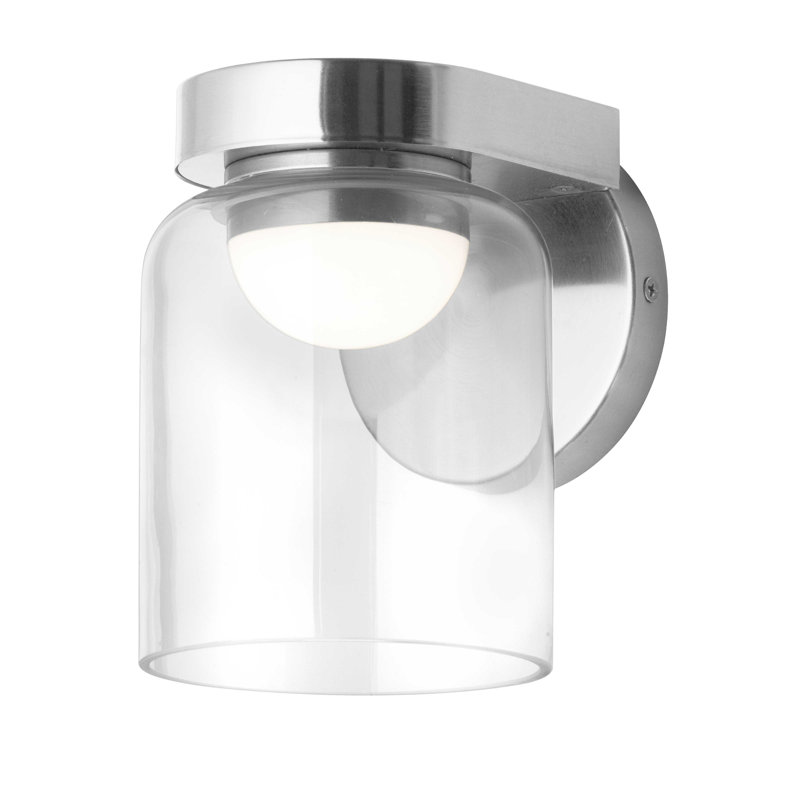 Kratman Steel LED Wallchiere, Polished Chrome