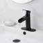 Robinet de salle de bain monotrou avec ensemble de drain Robinet de lavabo de salle de bain à cascade avec poignées en acier inoxydable-122258865