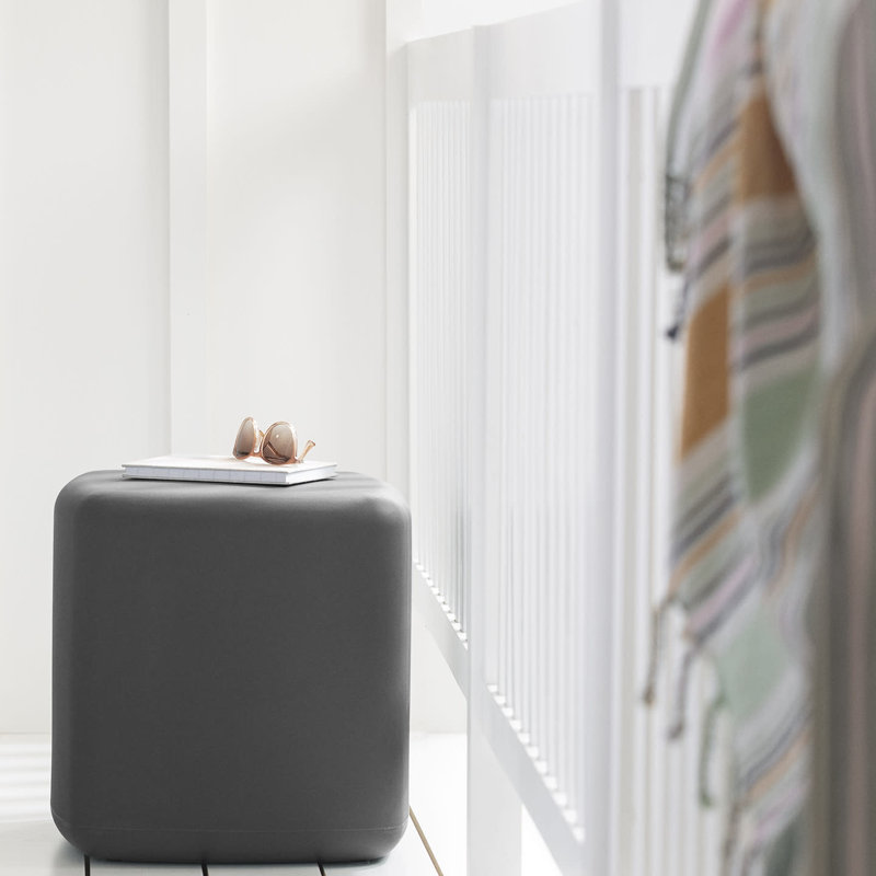 Table d'appoint d'extérieur en plastique Dalya, Gris foncé