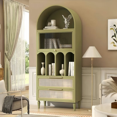 Vitrine en bois massif French Light Luxury
