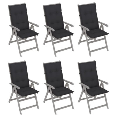 Chaise de patio inclinable avec coussins Toru