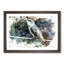 Hummingbird Bird on a Wire in Abstract - Picture Frame Painting Print-55763793-55763796