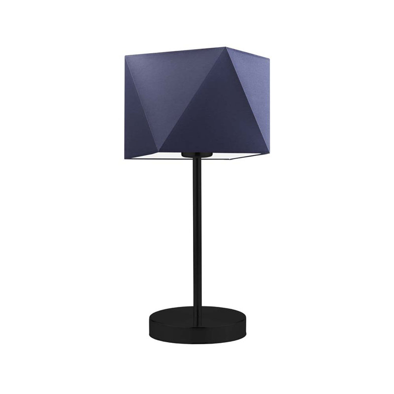 Denzal Metal Table Lamp, Black, Navy Blue