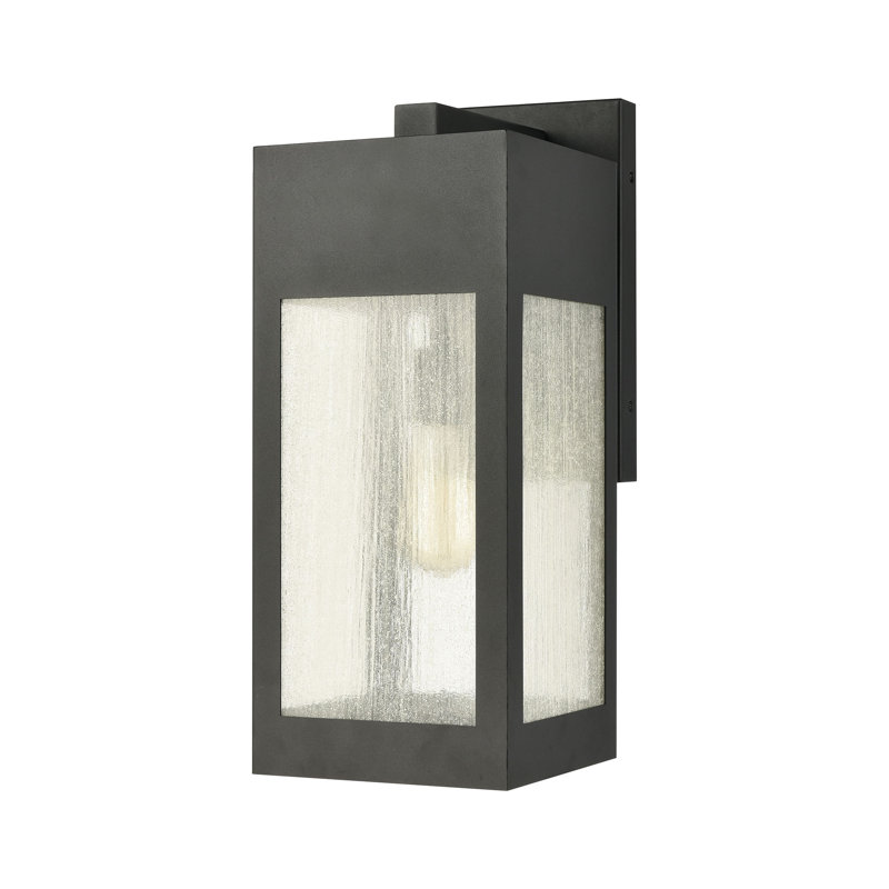 Applique murale d'extérieur 1 lumière de 20 po de hauteur Angus - Gris anthracite, Gris