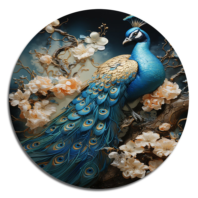 Tayliana - animaux, art en métal rond, H 36 po x l 36 po