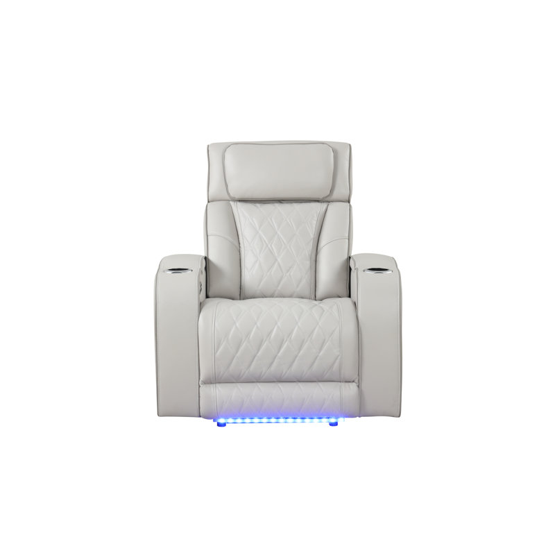 Nostrand Upholstered Recliner Ice, White