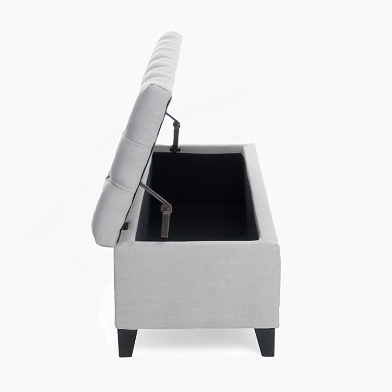 Repose-pieds avec rangement Glouster V2, Gris clair