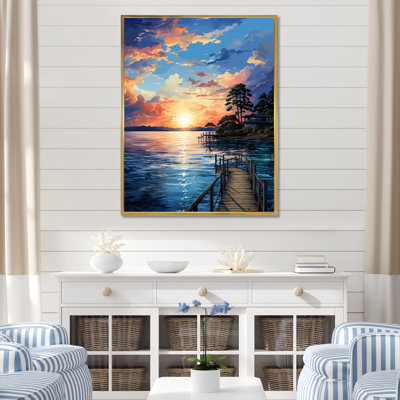 Algonquin Pier and Dock Tranquil III, reproduction d'art sur toile