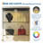 Glass Curio Cabinet with LED Light, 4 Shelves & Lock, Tall Display Showcase for Bedroom or Office, 64" x 31.7"-515293525