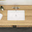 Lavabo de salle de bain rectangulaire encastré en céramique blanc 21 "x 13" avec trop-plein