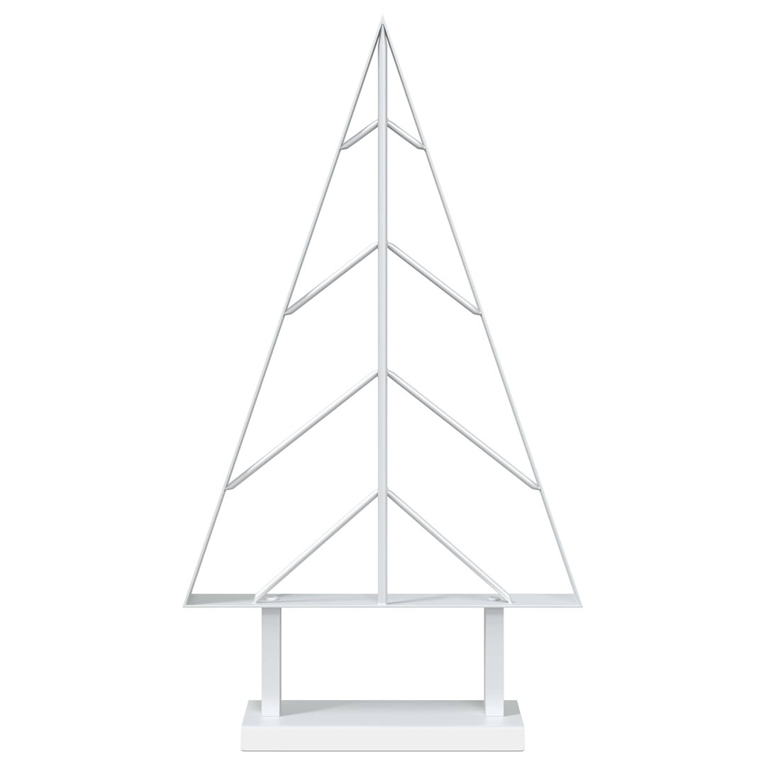 Vidaxl Metal Christmas Tree With Stand Kuopio 60 Cm Steel White, White - Image 2
