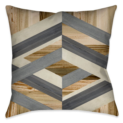 Geometric Inlay Geometric Throw Pillow
