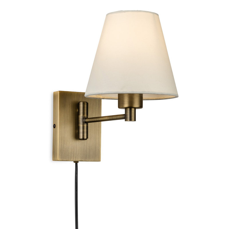 Plug-in Armed Sconce, Bronze
