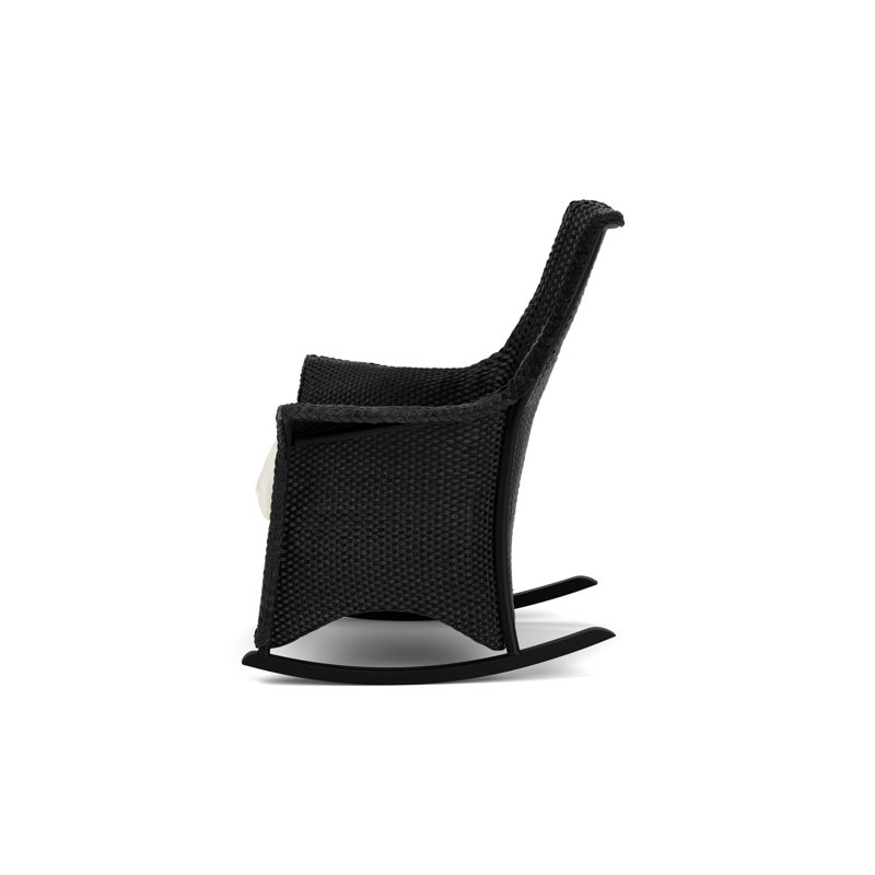Mandalay Outdoor Rocker Chair, Ebony, Sailcloth Salt