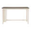 Modern Antique White & Rosy Brown Counter Height Table With Built-In Shelves Wooden Multifunctional Kitchen