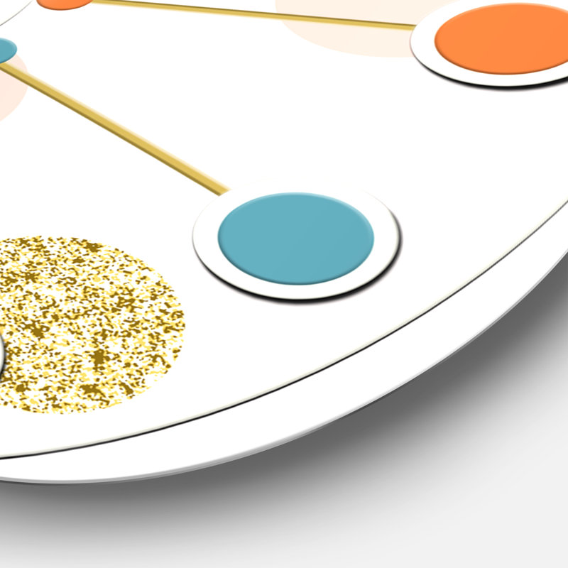 Horloge murale Gold Chic Design III - Mid-Century, Moyenne