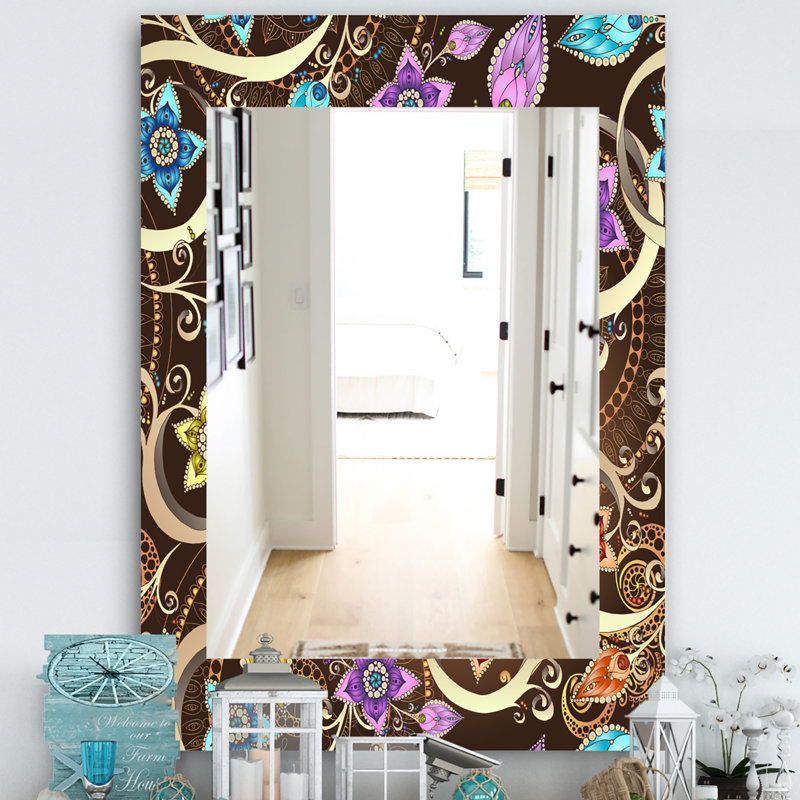 Miroir de salle de bain / meuble éclectique Obsidian Bloom 17, H 39,4 po x l 29,5 po