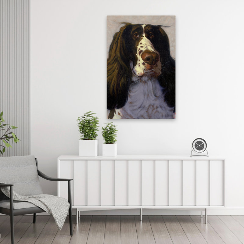 Springer - animaux, humour, chiens, humour, art, H 36 po x l 24 po