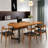 Burlywood Rectangular Solid Wood Dining Table-1159484644