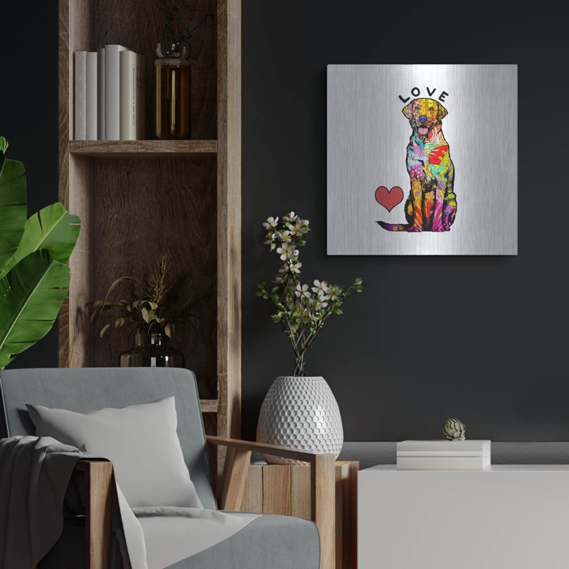 Art mural en métal Red Barrel Studio® «Heart Labs» par Dean Russo, H 24 po x l 24 po