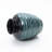 Rippled Blue with Brown 15.75-Inch Tall Round Ceramic Vase