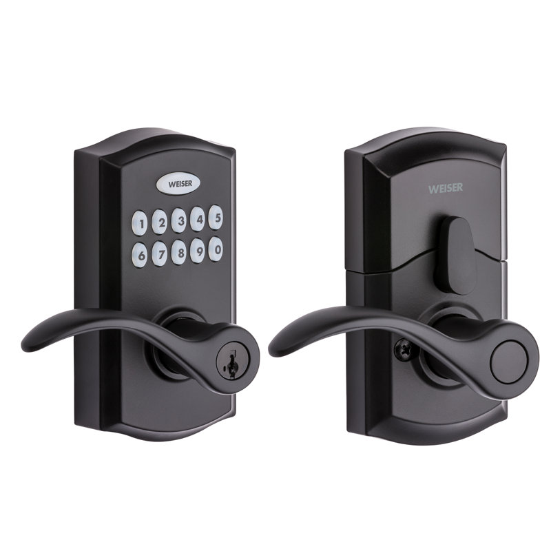 Smartcode 10 Commercial Lever Electronic Lock, Matte Black