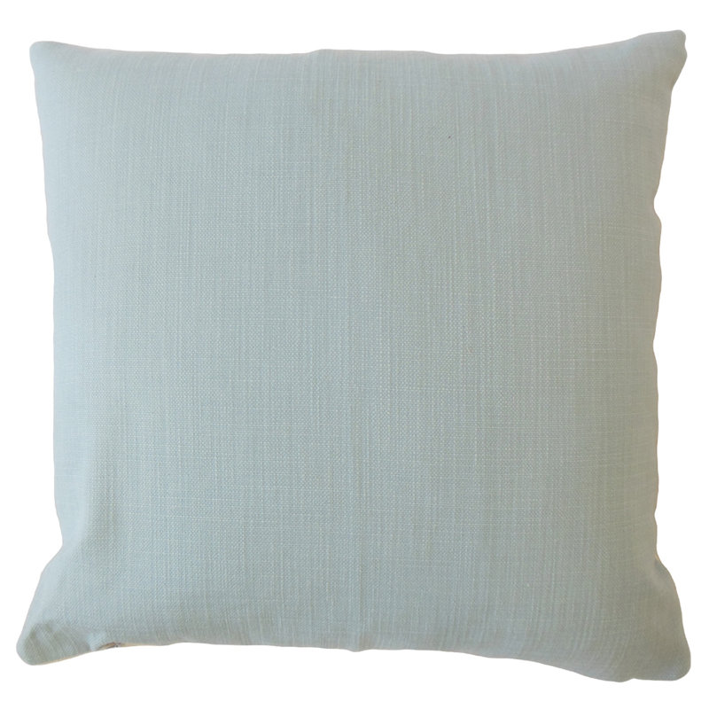 Oreiller en coton Yakov, 18 po x 18 po, Ciel